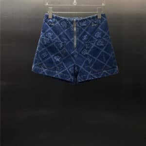 chanel vintage denim shorts