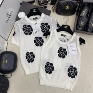 Chanel new jacquard knitted short sleeve