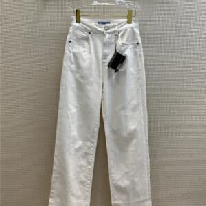prada small straight white jeans