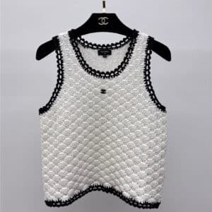 Chanel three-dimensional crochet knitted vest