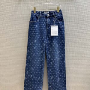 chanel straight wide leg jeans