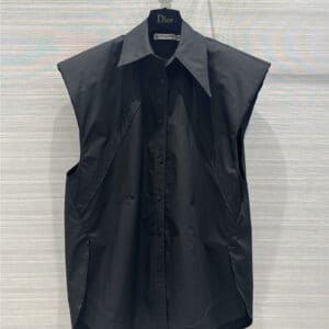 dior CD bee embroidered vest shirt