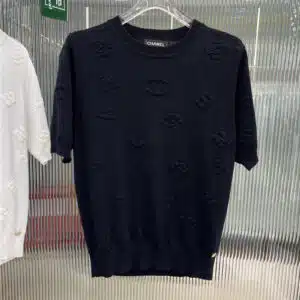 chanel jacquard knitted short sleeve