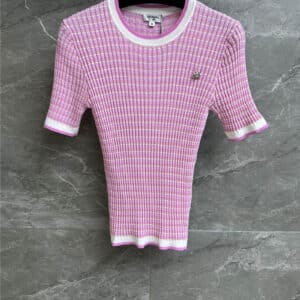 Chanel pink knitted short sleeve