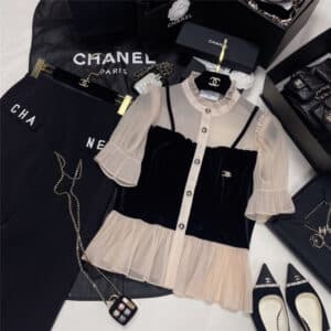 Chanel fake two short sleeve shirts