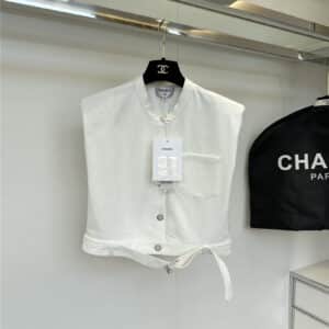 chanel belted vest