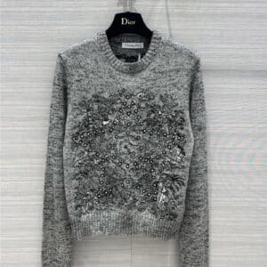 Dior Chez Moi embroidered cashmere sweater