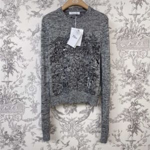 dior CD constellation embroidery sweater