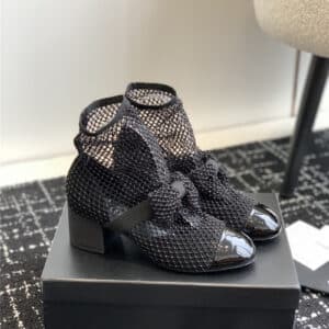 Chanel new Mary Jane mesh drill boots