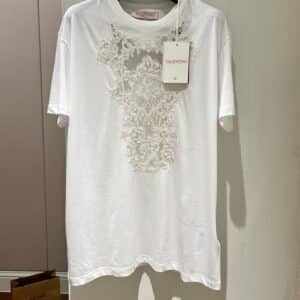 valentino lace short-sleeved t shirt