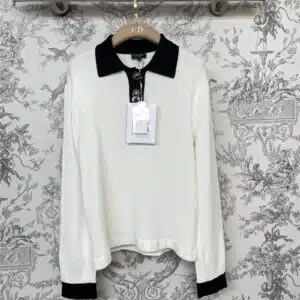 chanel knitted long sleeve top