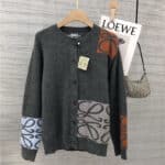 loewe paneled knitted cardigan jacket