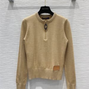 louis vuitton LV solid color round neck sweater