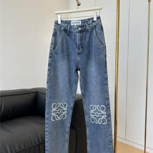 loewe anagram jeans straight pants