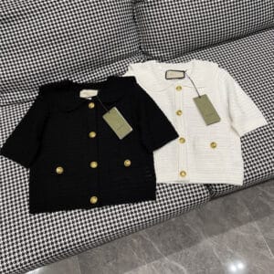 gucci new doll collar knitted cardigan
