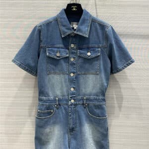 Chanel classic double pocket design overalls