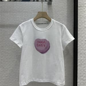 alexander wang heart embossed short-sleeved T-shirt