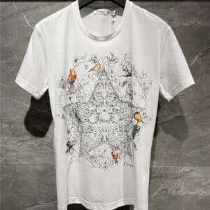 dior star flower bird T-shirt