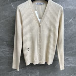dior pit strip knitted cardigan