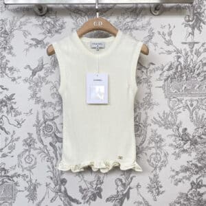Chanel summer new knitted sleeveless top