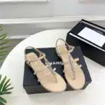 Chanel double C chain pinch sandals