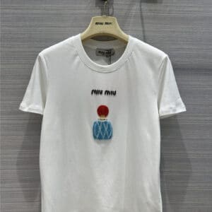 miumiu perfume bottle letter short-sleeved T-shirt
