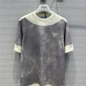 prada tie-dye gradient gray T-shirt