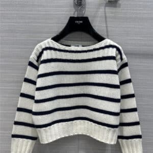 celine navy striped cashmere sweater