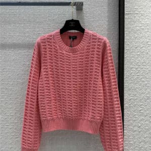 chanel pink pullover sweater