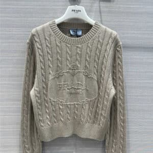 prada preppy twist-knit sweater