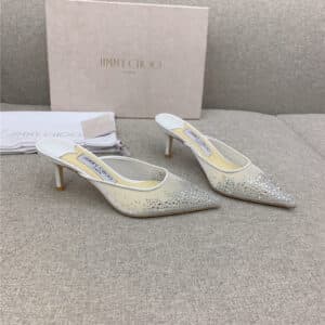Jimmy Choo new rhinestone mesh fairy shoes wedding shoes
