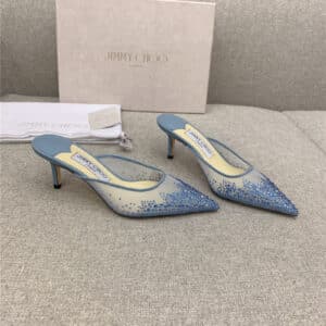 Jimmy Choo new rhinestone mesh fairy shoes wedding shoes