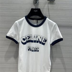 celine new logo cropped T-shirt