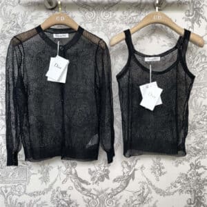 dior new knitted vest cardigan two piece set