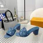 louis vuitton LV catwalk high-heeled slippers