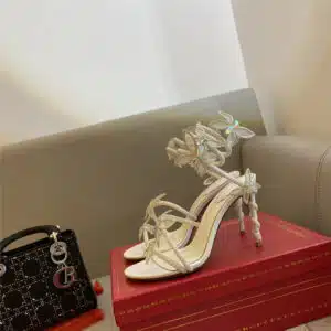 Rene Caovilla latest butterfly strap high-heeled sandals