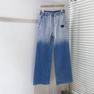 prada gradient blue denim trousers