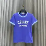 celine flocked crew neck T-shirt