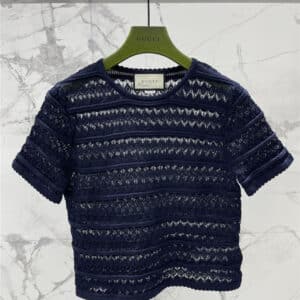gucci hollow knit short sleeves