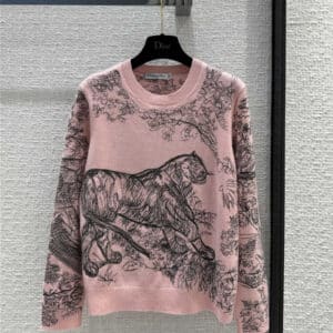 Dior heavy industry positioning embroidery cashmere sweater