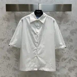 prada half-sleeve shadow logo shirt
