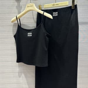 miumiu small sling + mid-length skirt suit