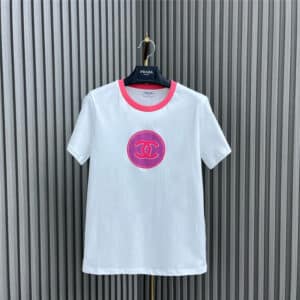 Chanel flocking print T-shirt