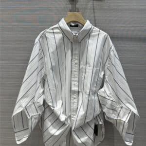 Balenciaga cropped off-the-shoulder oversized shirt