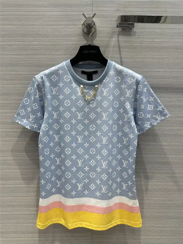 louis vuitton LV printed geometric pattern T-shirt