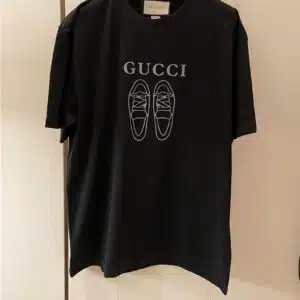 gucci new shoe print short-sleeved T-shirt