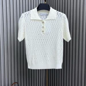 dior knitted hollow short sleeves