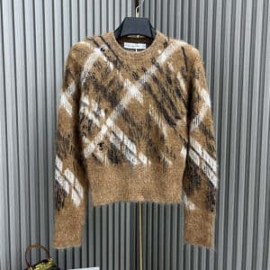 dior rhombic contrast color sweater