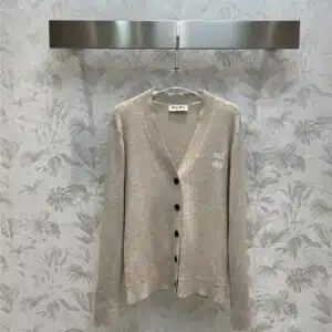 miumiu early autumn new light brown knitted cardigan