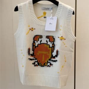 Dior pixel series Cancer knitted vest